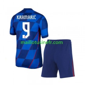 Maillot de Foot Croatie Andrej Kramaric 9 Extérieur UEFA EURO 2024 - Enfant